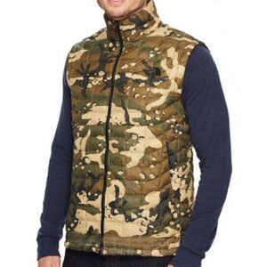 The North Face Thermoball Vest Men's Medium Camo Quilted Puffer Vest Full Zip